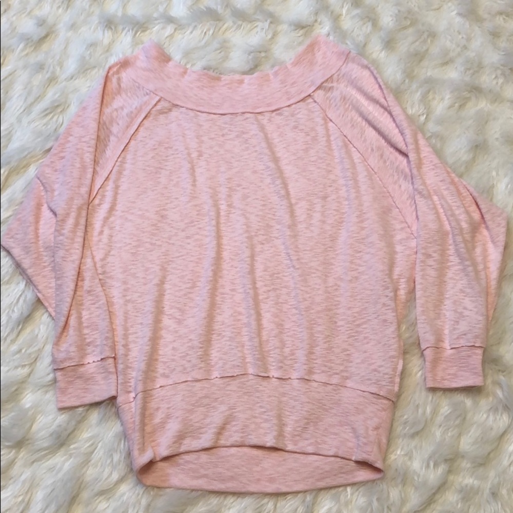 NWOT Oversized pink cowl neck dolman pullover
